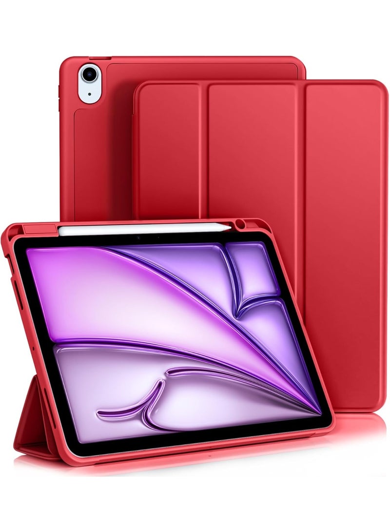 جراب لجهاز iPad Air مقاس 11 بوصة (2025 M3/2024 M2/Air 7 6 5 4) (2025/2024/2022/2020) مقاس 10.9 بوصة، مزود بحامل قلم Apple Pencil، وغطاء ذكي، ويدعم شحن قلم Apple Pencil، وخاصية التشغيل/الإيقاف التلقائي. - Image 1